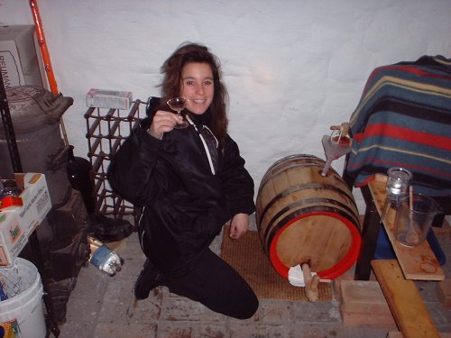 babs sticht den ersten wein ab ..